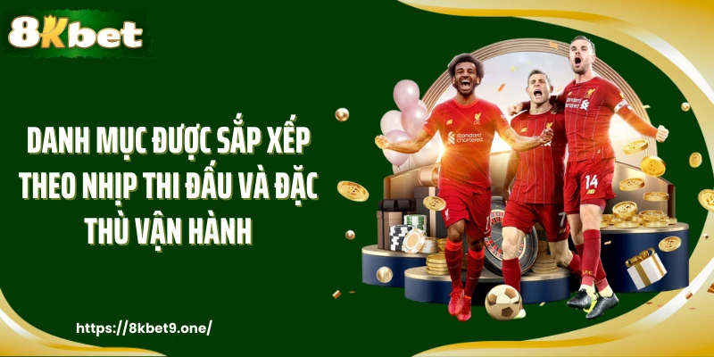 Danh mục được sắp xếp theo nhịp thi đấu và đặc thù vận hành